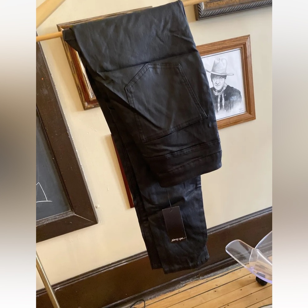 NEW Nasty Gal straight-leg black size 6 pants